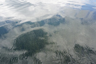 高空俯瞰云雾缭绕的山脉