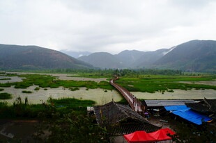 水乡田园风光 宁静村落
