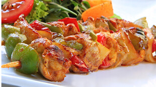 彩椒鸡肉串