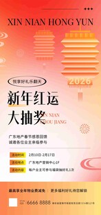 新年红运大抽奖海报
