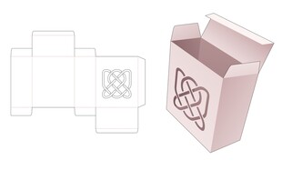 纸盒包装设计展开图与成品