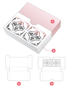 几何图案包装盒展开图示例