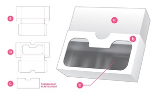 白色包装盒结构展示图