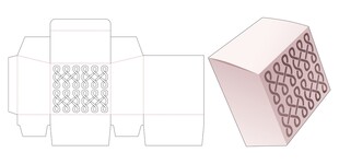 几何图案纸盒展开设计图