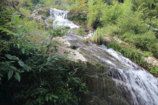 山间瀑布 绿意环绕的美景