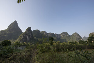 秀丽山峦与葱郁植被景观