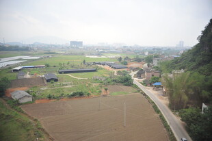 俯瞰乡村田野风光