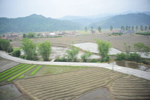 乡村田园风光俯瞰美景