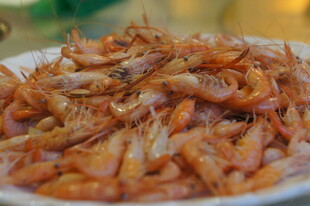 一盘美味鲜虾