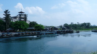 湖畔古景 宁静水乡风光