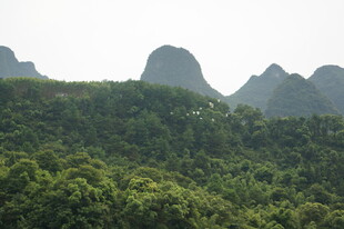 青山葱郁的秀丽自然景观
