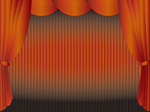 红色舞台幕布背景