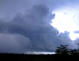 乌云密布的阴沉天空