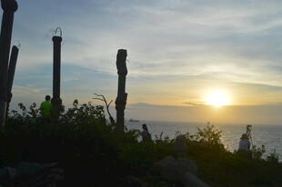 日落时分的景观