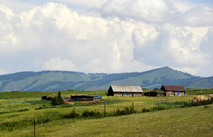 草原上的乡村风光景色