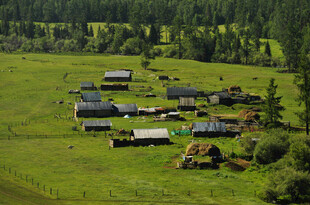 草原上的乡村聚落景观