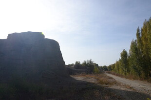 荒野中的古老石堆与道路