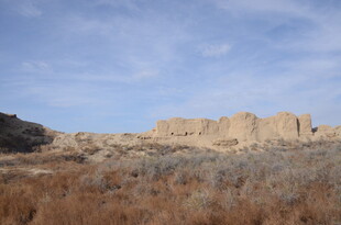荒凉戈壁中的古老遗迹