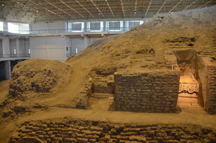 古代遗址发掘现场展示