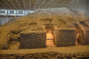 古代墓葬遗址展示