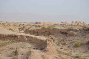 沙漠中的古老遗址遗迹