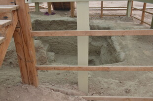 施工现场的混凝土浇筑区