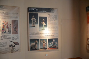 墙上展示的历史图文资料