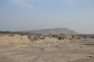 沙漠中的古老遗迹景观