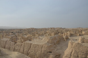 荒凉戈壁地貌景观