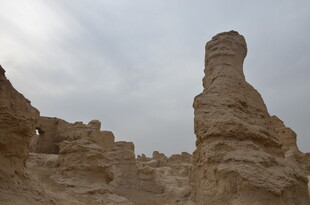 沙漠中的奇特土林景观