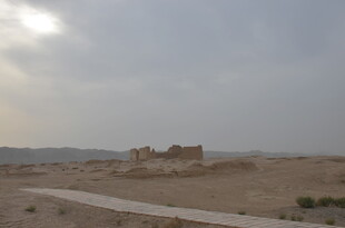 沙漠中的古老建筑遗迹