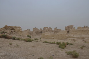 沙漠中的古老遗迹景观