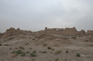 沙漠中的古老建筑遗迹