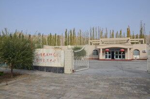 沙漠旁的特色建筑入口