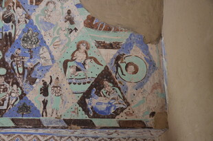敦煌壁画局部艺术展示
