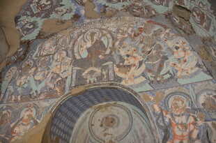 敦煌莫高窟精美壁画局部