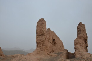 沙漠中的奇特土柱景观