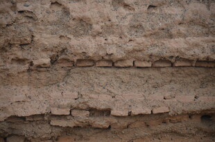 古老砖墙纹理特写