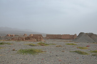 荒凉戈壁中的古老遗迹