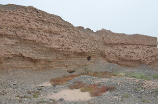 荒凉土崖地貌景观