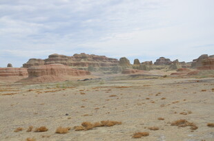 荒凉沙漠中的奇特地貌景观