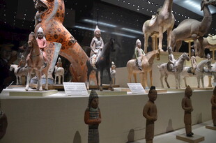 古代动物陶俑展示