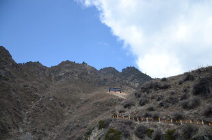 山间公路蜿蜒于壮美山峦