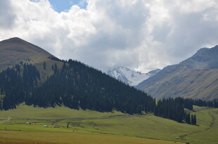 高山草原壮丽自然风光