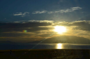 海上壮丽日落美景