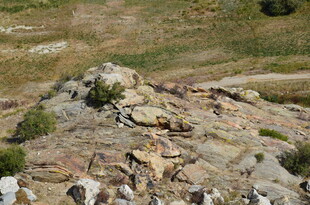 荒野中的嶙峋岩石景观