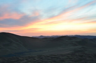 沙漠壮丽日落美景