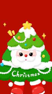 圣诞主题可爱卡通圣诞老人