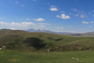 草原蓝天远山风景如画