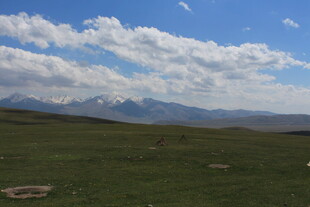 草原蓝天雪山壮美风光